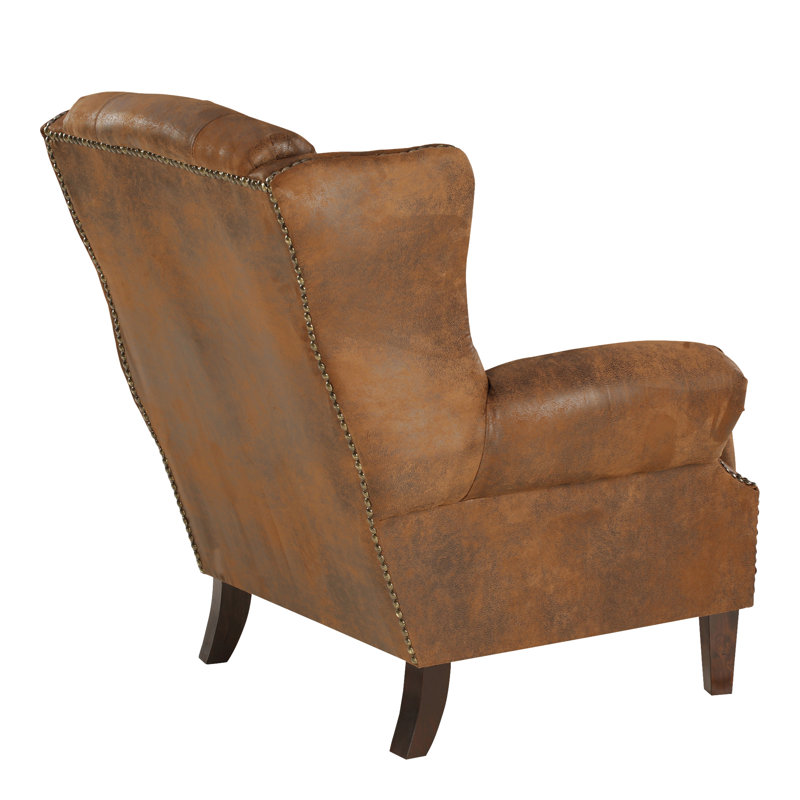 Oakside Faux Leather Wingback Chair