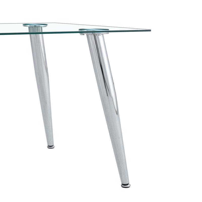TABLE LEG FOR GT-02, silver leg, Silver, Clear