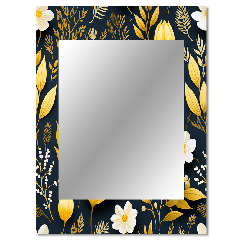 Motif botanique rétro Villeroux, 40 po x 30 po