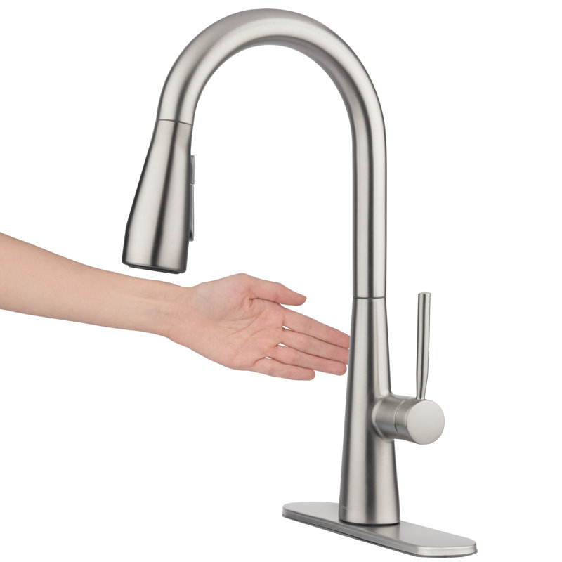 Robinet de cuisine à poignée simple Jema, Stainless Steel