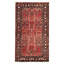 Tapis unique en laine noué à la main de style années 2000 de 4 pi x 6 pi 9 po en rouge / bleu / beige Alyrica
