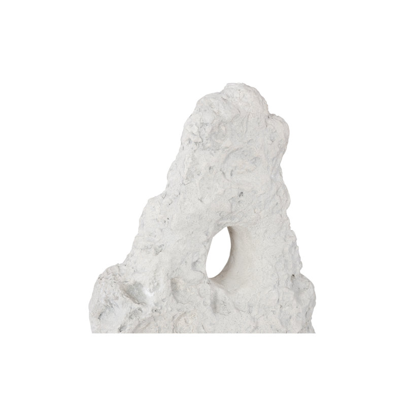 Cast Stone Table Top Sculpture, Double Hole