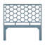 Honeycomb Wicker/Rattan Open-Frame Headboard-23007635-110438573