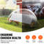 Tunnels pour poulets pour la cour, 118,1 x 28 24,2 po, portables et pliables, protègent la volaille des intempéries, sont livrés avec une housse imperméable, un grand espace de travail en cochère, des tunnels, plusieurs
