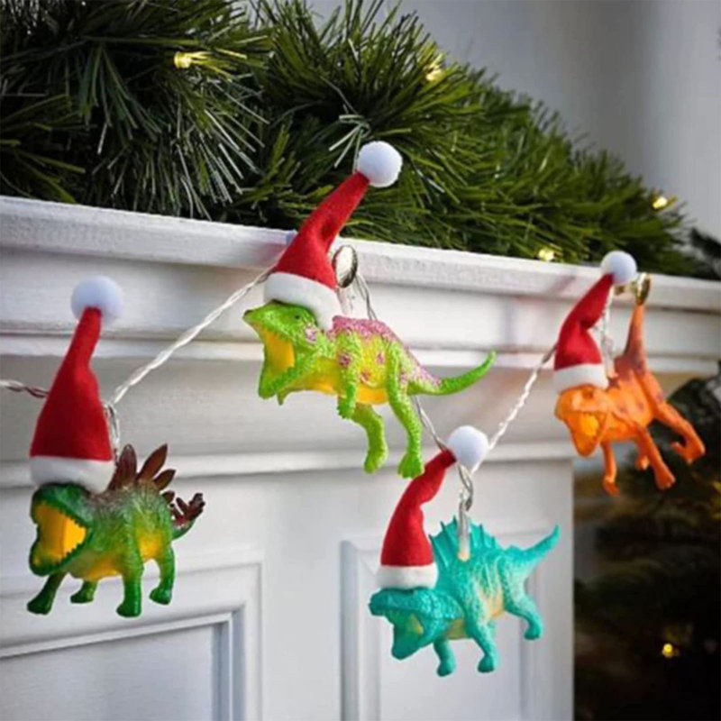 10 guirlandes de dinosaures à DEL guirlandes de Noël pour enfants