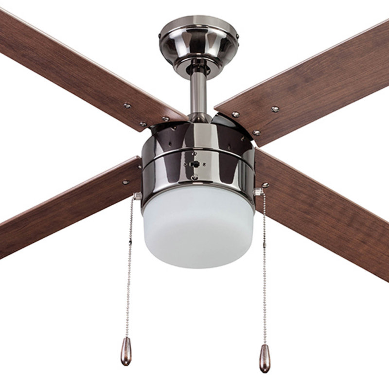 Ventilateur de plafond 52 po avec ensemble d'éclairage Chism, Métal industriel