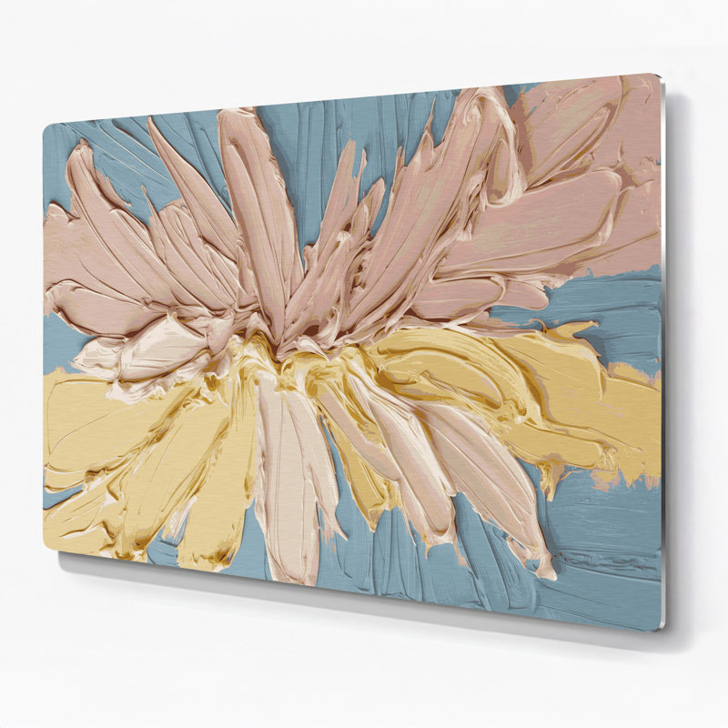 Neo Expressionism 90 Beige Metal Wall Art, 132" H x 168" W x 0.05" D