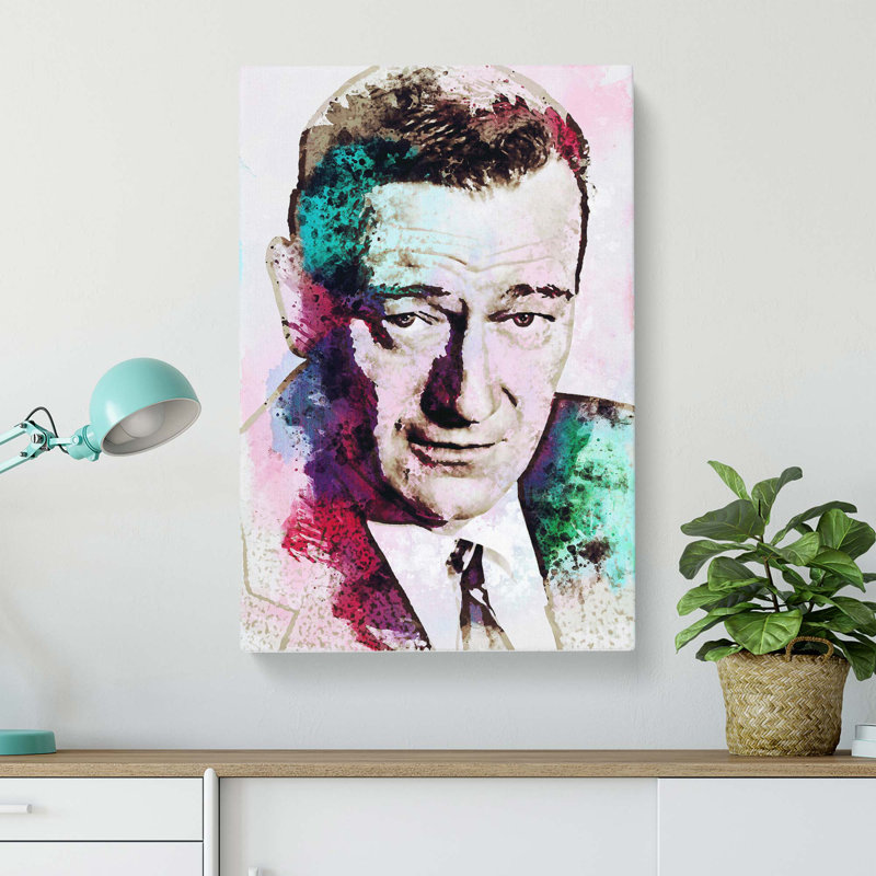 John Wayne In Abstract - Wrapped Canvas, 76cm H x 50cm W x 3cm D