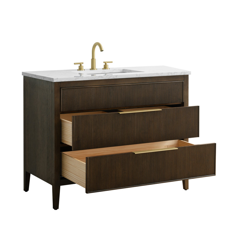 Emma 42" W Single Vanity, Chestnut Brown