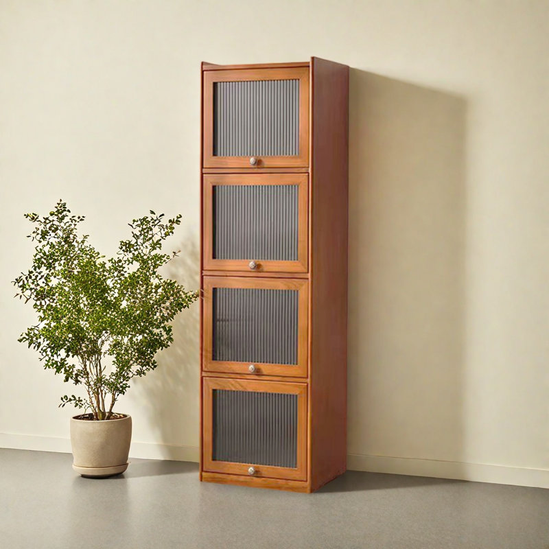 Fleischer, (4 Shelves) 59"H x 18.5"W x 15.3"D, Dark Brown