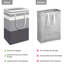Grand panier à linge pliable avec poignées faciles à transporter, paniers à linge autoportants pour la lessive, chambre à coucher, dortoir, serviettes, jouets, 75 L, gris dégradé-889935835-889935833