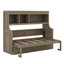 Lit escamotable avec bureau et tablettes de rangement-217237462