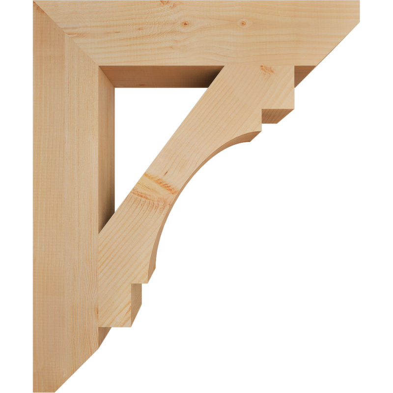 Support en bois / corbeau, Douglas (lisse), H 36 x l 5,5 x P 30