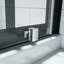 Cyrus 36" W x 36" D x 72" H Framed Double Sliding Square Shower Enclosure in Black Grid with Tempered Glass and Protective Coat