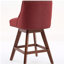Tabouret de bar pivotant haut, ensemble de 2 tabourets de bar en velours de 26 po de hauteur, tissu marron