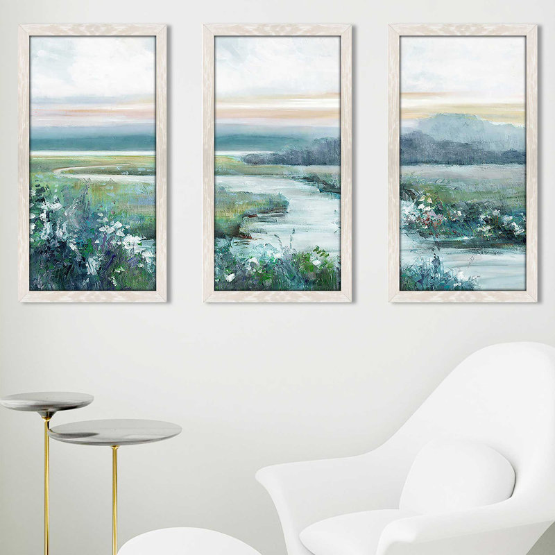 «Eternity In Twilight», reproduction de 3 pièces sur acrylique, H 25,5 po x l 40,5 po x P 1 po