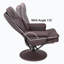 Fauteuil inclinable pivotant rembourré en similicuir