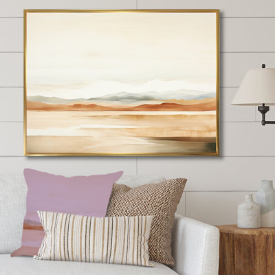 " Minimalism Beige Mountain Horizon "