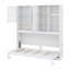 Lit escamotable avec armoire supérieure, tablettes, lit pliable peu encombrant avec éclairage et port USB-114311908