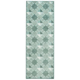 Tapis lavable vert sauge clair Dula 2,5 x 7