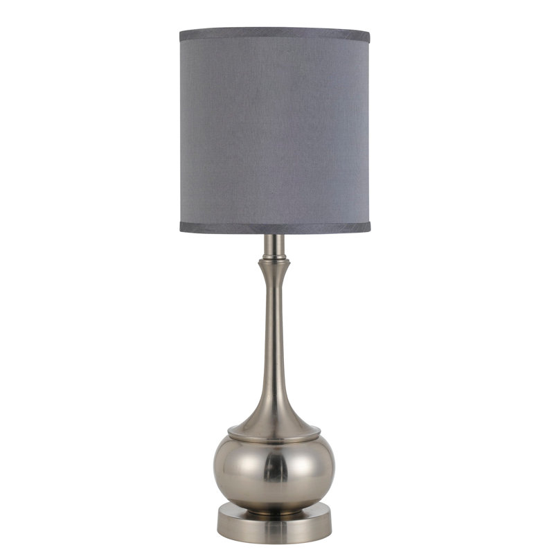 Lampe de table 24,5 po Izen, Gris, Argent