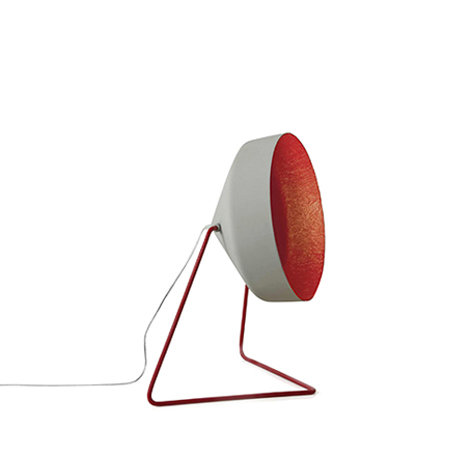41cm Novelty Floor Lamp with Outlet, Grey/Red