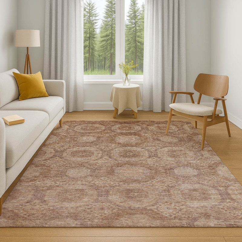 Premium Machine Washable Alaina AMF1925 Panels Rug, Rectangle 3' x 5'