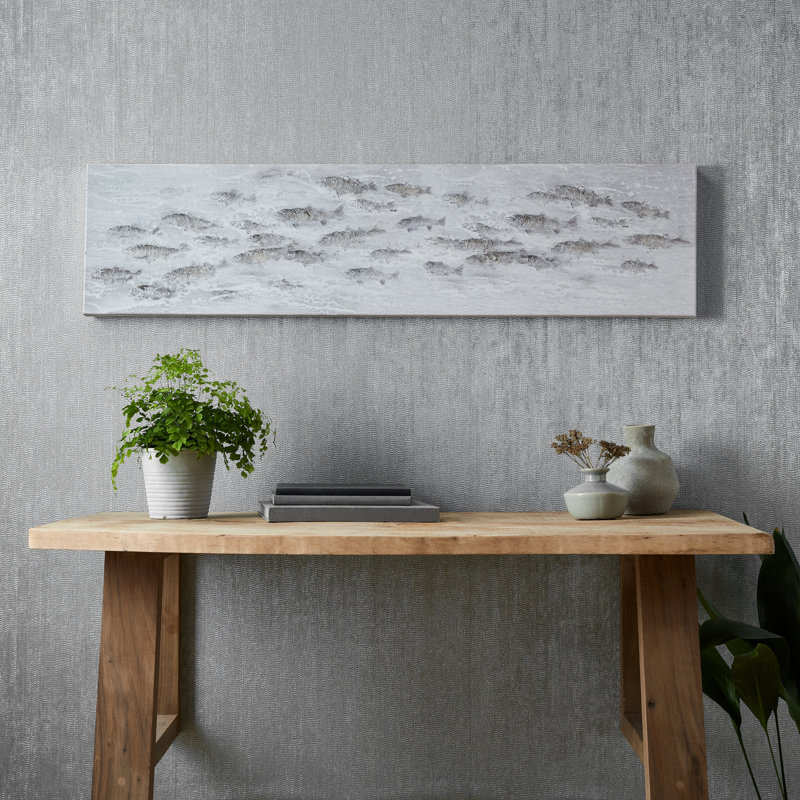 Art for the Home Fish Tales Handpainted Canvas