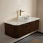 Meuble-lavabo mural 60 po avec lavabo rond en céramique, panneau mat 3D, tiroirs à fermeture en douceur et armoire pré-assemblée-1069864434