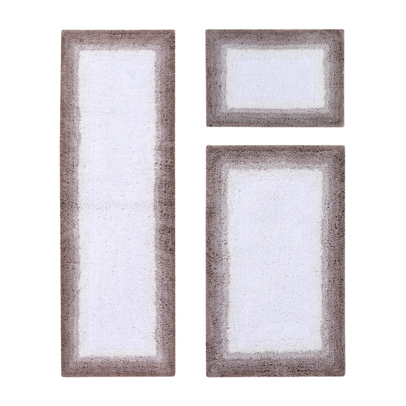 Ensemble de tapis pour salle de bain 100% coton 1615 GSM Benine, Beige, 3 PC (17 po x 24 po | 24 po x 40 po | 20 po x 60 p