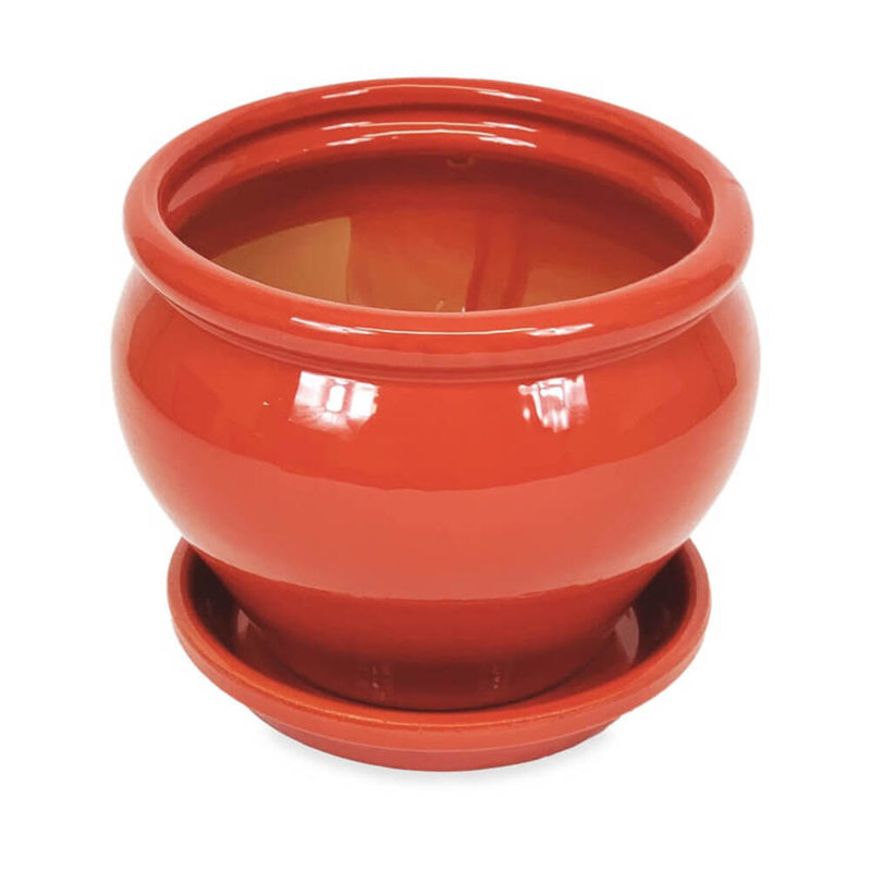 Daarina Handmade Pot Planter, Red