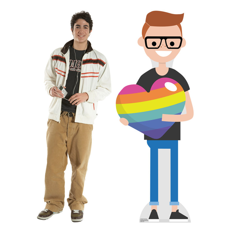 72'' LGBT Male Cartoon Pride Cardboard Standee