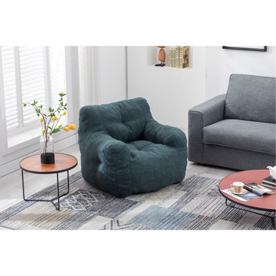 Fauteuil à billes en mousse souple, adapté pour le décor de salon avec un tissu avant-gardiste