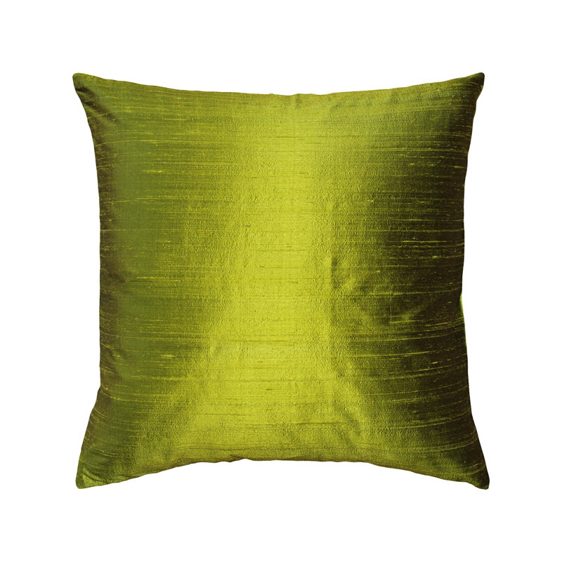 Housse et coussin à recouvrir carré Sankara, H 18 po x l 18 po x P 5 po, Vert chartreuse