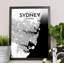 Sydney City Map - No Frame Print-355407506