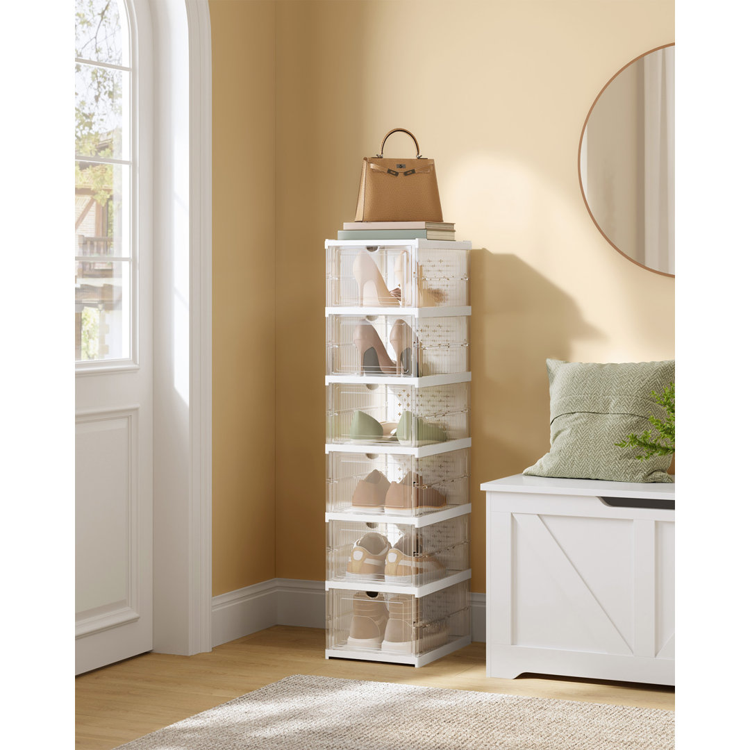 6 Pair Stackable Shoe Storage Box