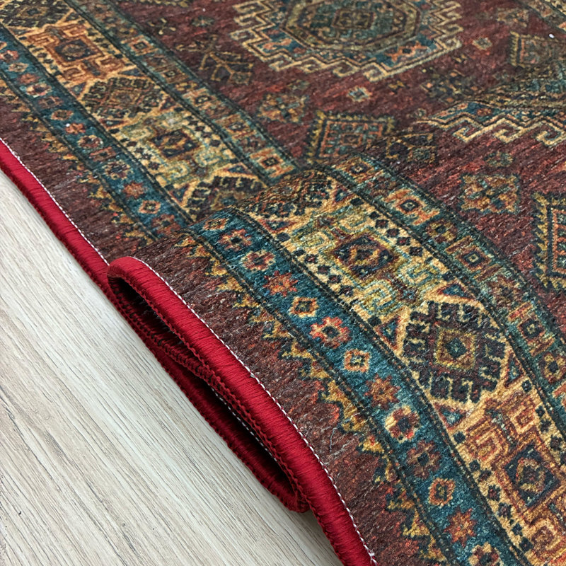 Tapis antidérapant sur mesure à motif oriental Isfahan, Tapis de couloir 2 pi 2 po x 12 pi
