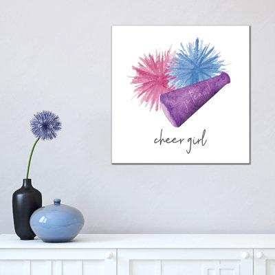 Sports Girl Cheer by Noonday Design - Wrapped Canvas Painting