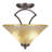 Zilo Semi-Flush 2-Bulbs Shown In Dark Granite Finish With 12" Amber Crystal Glass-32415721-32415718