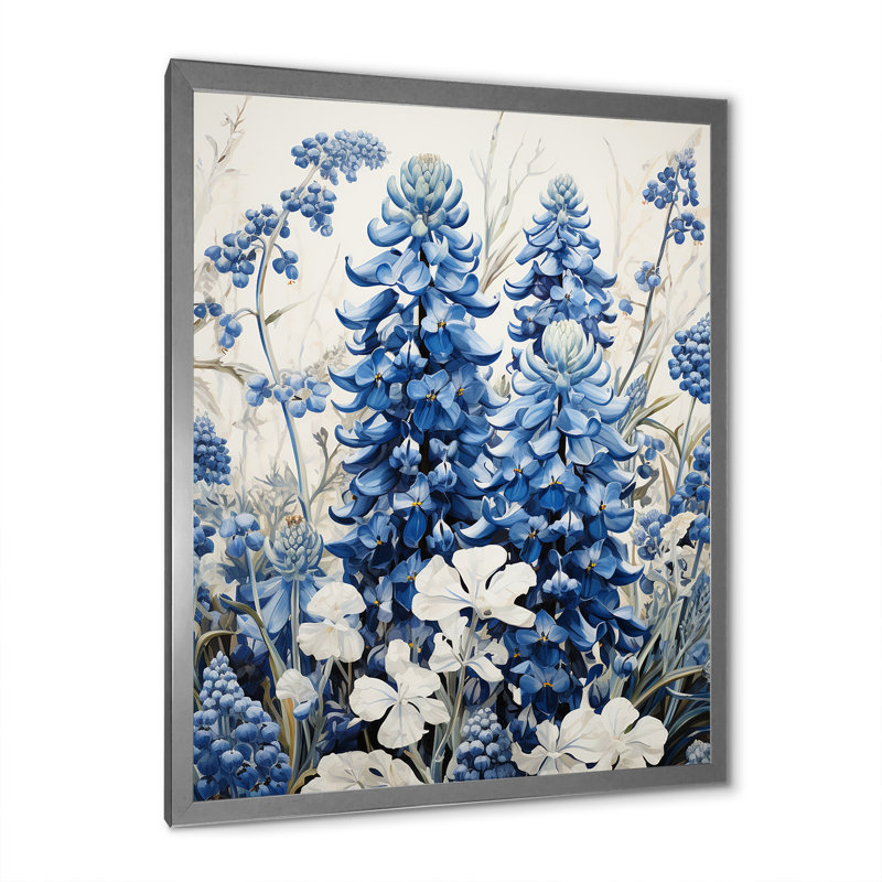 Blue Bonnets Simplicity Meadow I - Blue Bonnets, reproduction d'art sur toile FDP107232, Argent, H 20 po x l 12 po x P 1 po