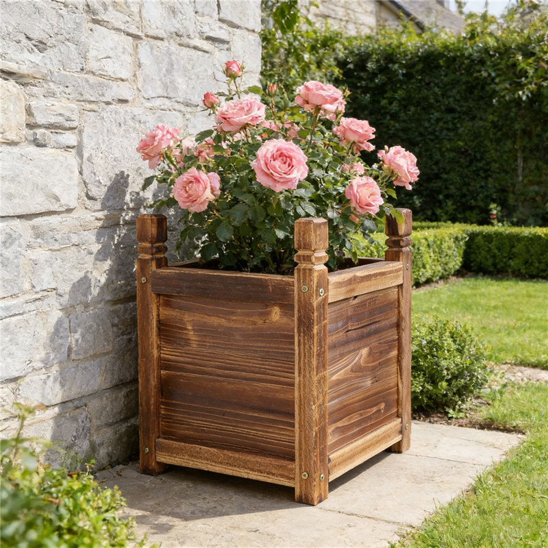Kley Wood Planter Box, 38cm H x 30cm W x 30cm D