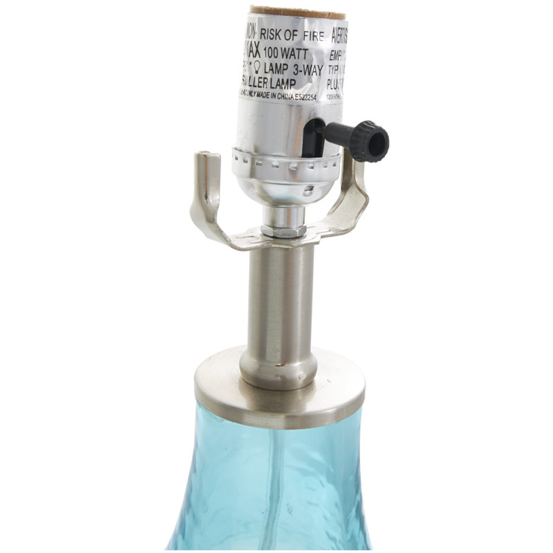 Giasa Glass Ombre Blue Accent Lamp with Gold Accent