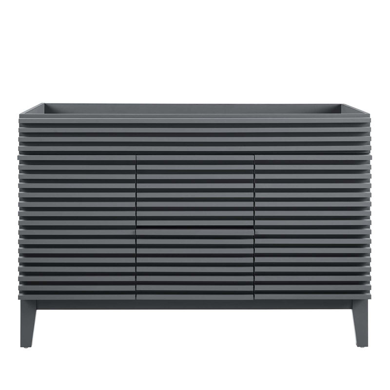 Modway 48" Double Bathroom Vanity Base Only, Gray