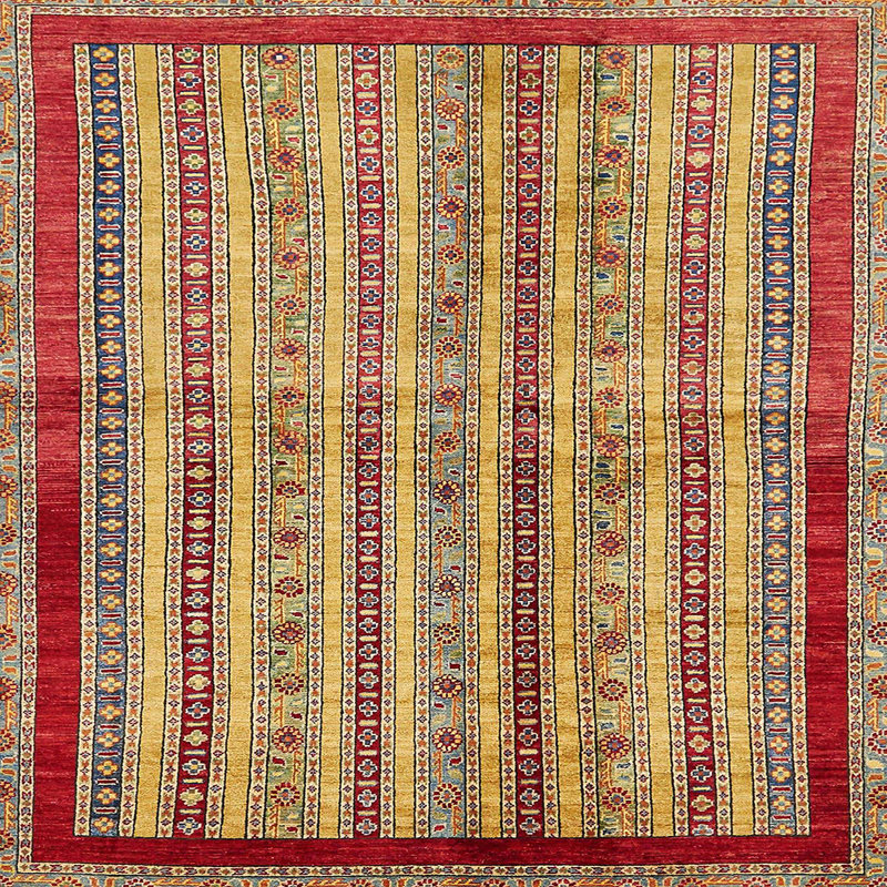 Tapis abstrait moderne 703, Carré 6 pi