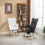 Chaise berçante en tissu avec repose-pieds Teddy-2015712030
