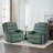 Ameiah Upholstered Gray Green Corduroy Manual Push Back Recliner Chair with Wingback-919414067