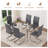 51'' Glass Dining Table Set, with Clear Tempered Glass Top, Ideal for Small Spaces-1611221201-1611221200