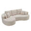 106 po Canapé modulaire courbé en tissu 2 pièces avec méridienne pour salon -2098939033
