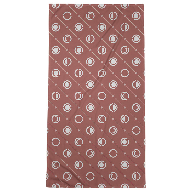 Serviette de plage Classic Moon Phases, Brun/crème