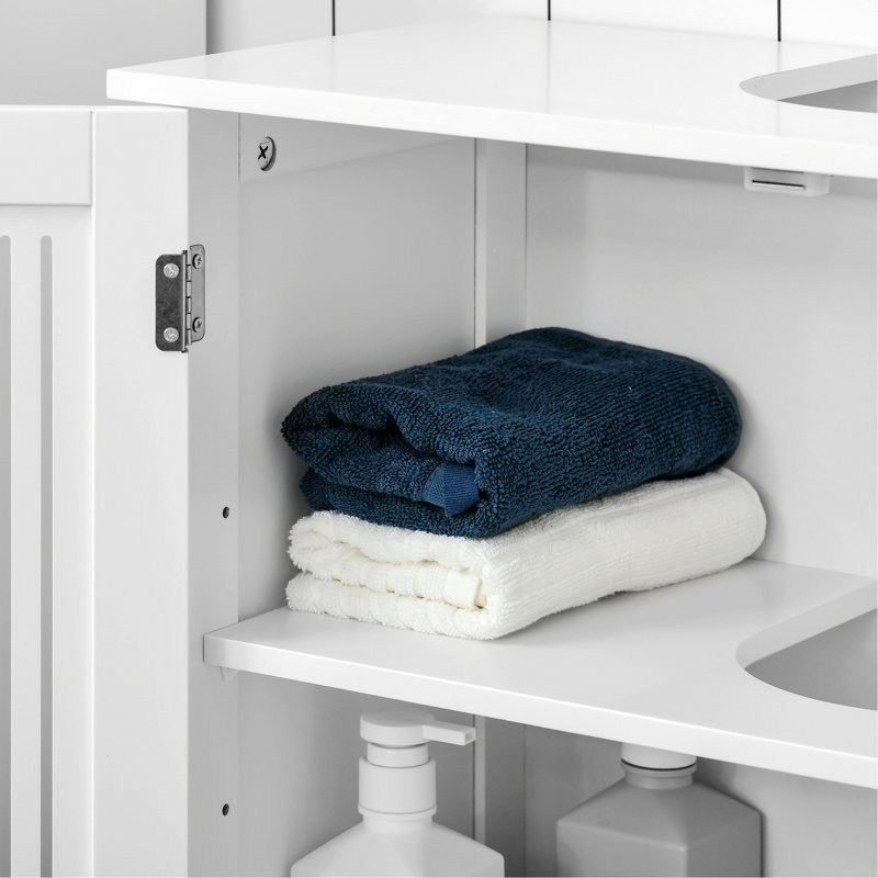 Stylish Storage Cabinet For Bathroom, Bathroom Cabinet With Adjustable Shelves, Under Sink Cabinet With 2 Doors